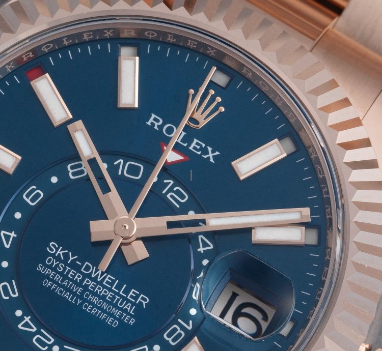 Rolex Sky-dweller Rose Gold Blue Dial 336935 Unworn