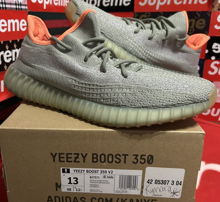 Yeezy Adidas Boost 350 V2 In Desert Sage Fx9035 Size 13