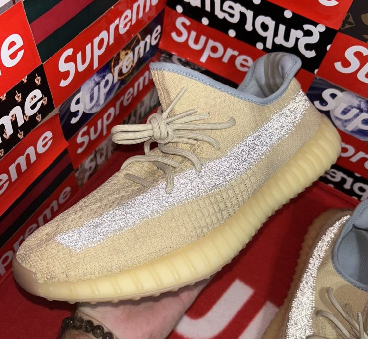Yeezy Adidas Boost 350 V2 In Linen Fy5158 Size 12