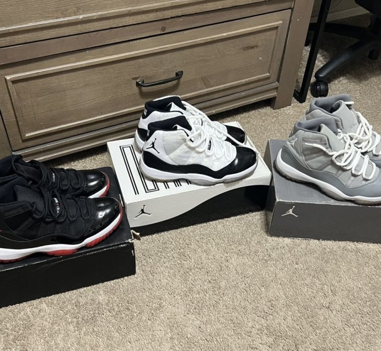 Jordan 11 Bundle Of 3 Bred Cool Grey Concord