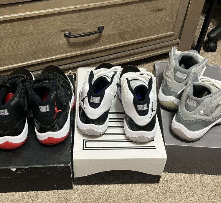 Jordan 11 Bundle Of 3 Bred Cool Grey Concord
