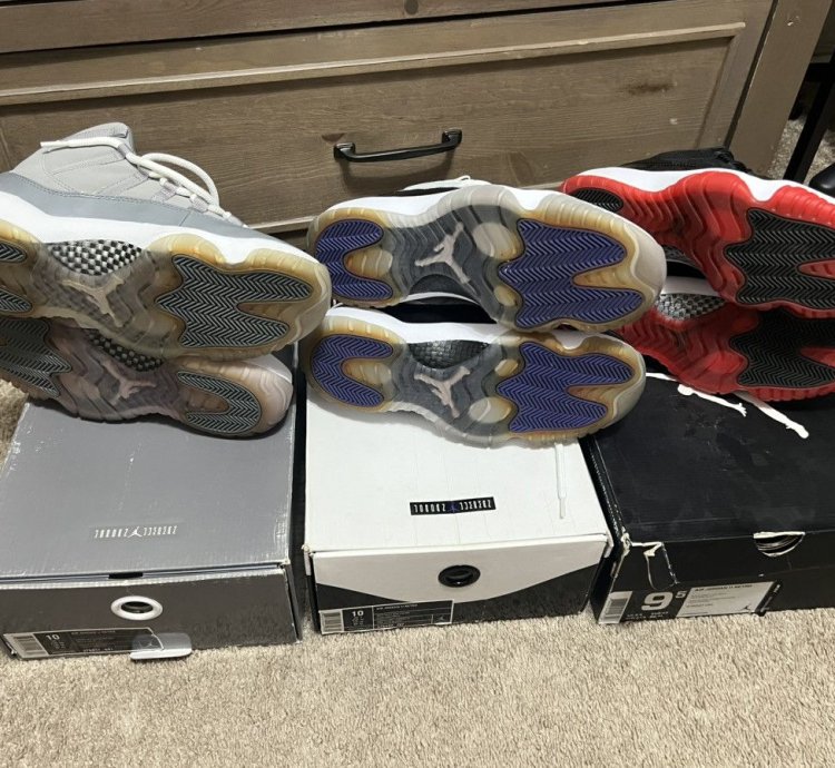 Jordan 11 Bundle Of 3 Bred Cool Grey Concord
