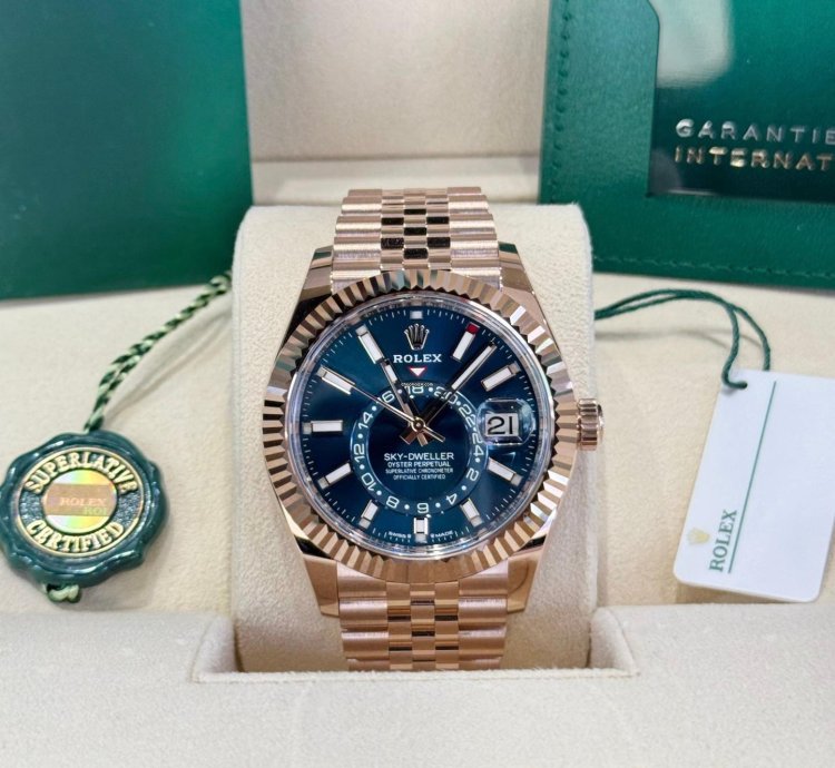 Rolex Sky-dweller Rose Gold Blue Jubilee 2025