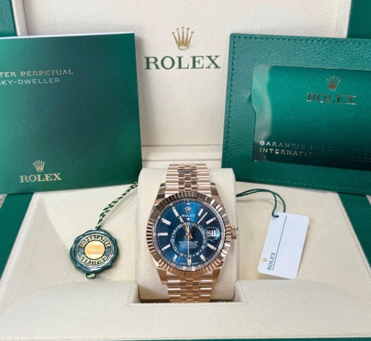Rolex Sky-dweller Rose Gold Blue Jubilee 2025