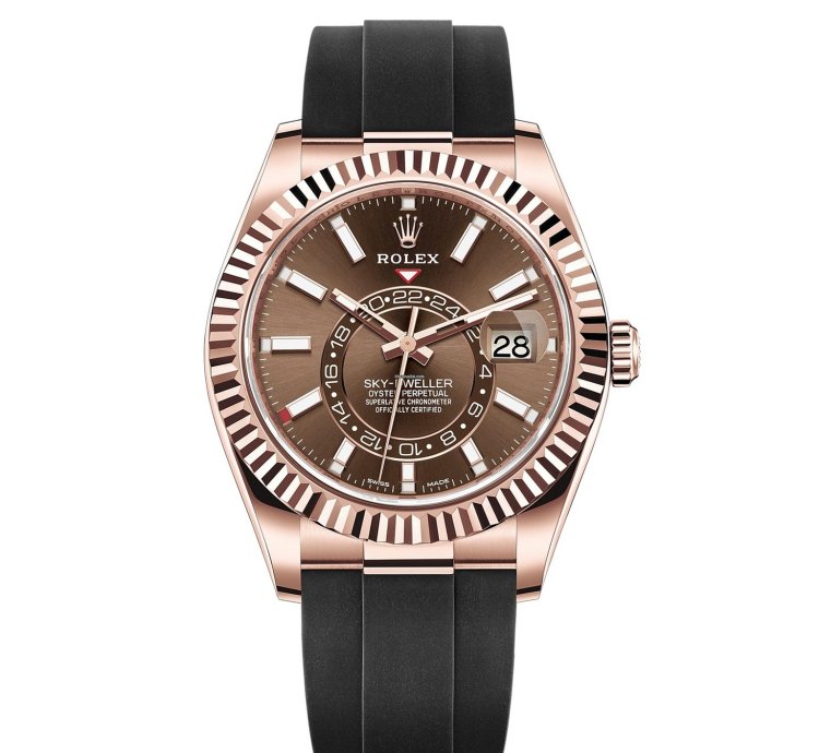 Rolex Sky-dweller Rose Gold Chocolate Dial - New 2023 - Available Now - 326235