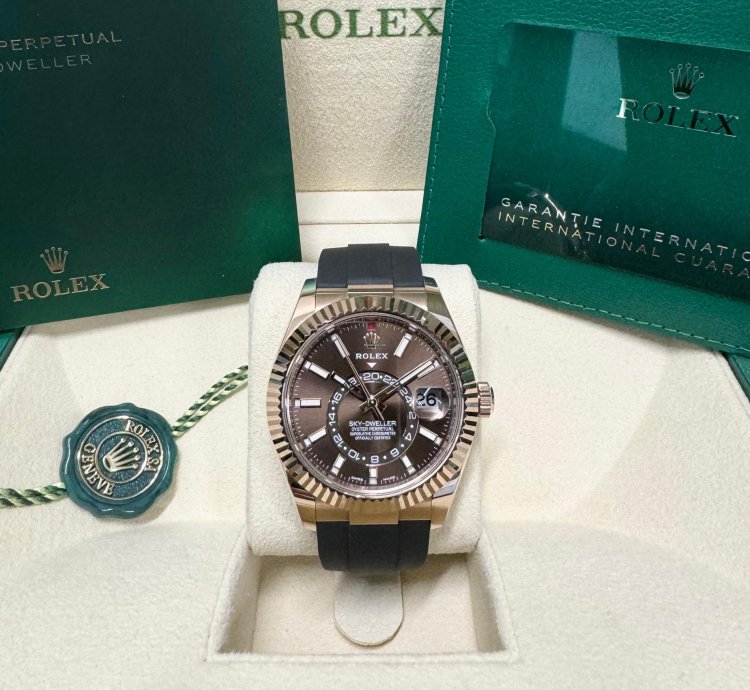 Rolex Sky-dweller Rose Gold Chocolate Dial 2023