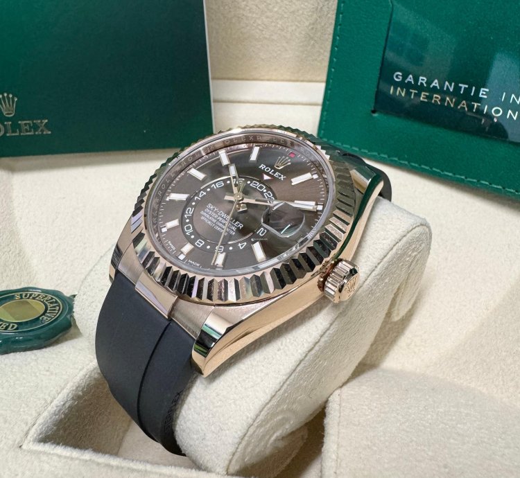 Rolex Sky-dweller Rose Gold Chocolate Dial 2023