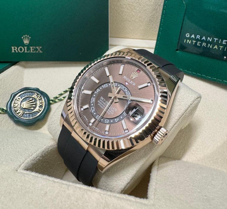 Rolex Sky-dweller Rose Gold Chocolate Dial 2023