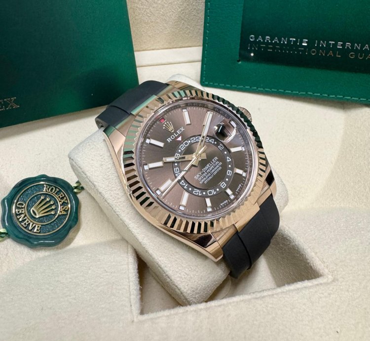 Rolex Sky-dweller Rose Gold Chocolate Dial 2023