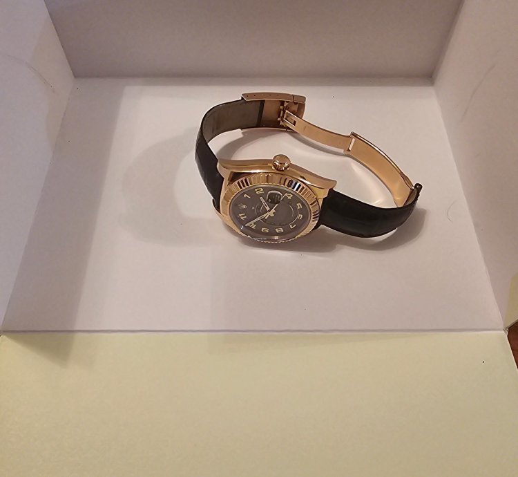 Rolex Sky-dweller Rose Gold Chocolate Face Leather Band