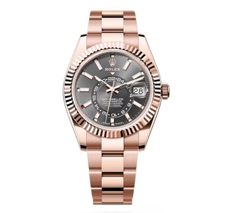 Rolex Sky-dweller Rose Gold Slate Dial 42mm