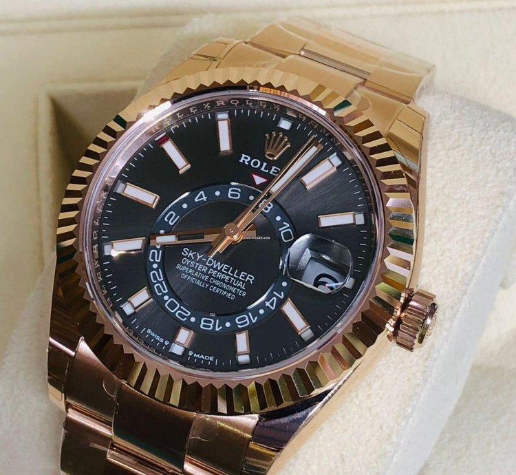 Rolex Sky-dweller Rose Gold Slate Dial 42mm