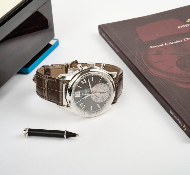 Patek Philippe Annual Calendar Chronograph 5960p-001 Anthracite Dial Complete 2008