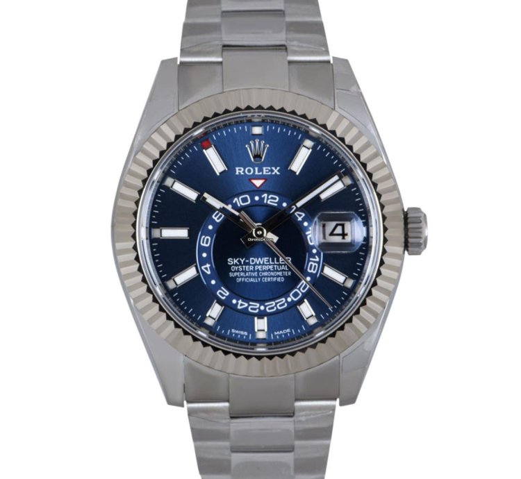 Rolex Sky-dweller Stainless Steel Bright Blue Dial 326934