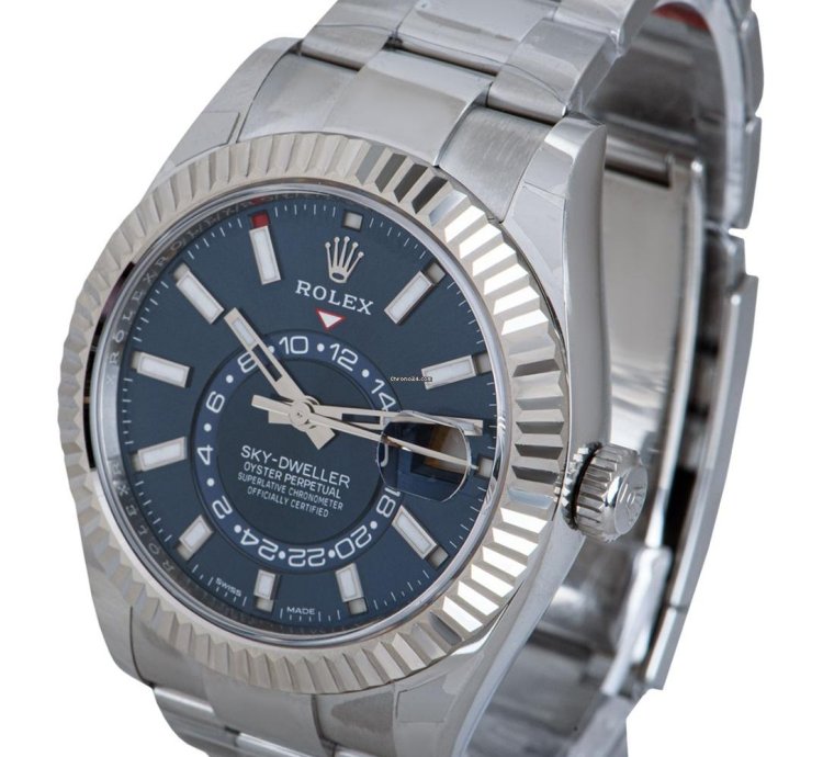Rolex Sky-dweller Stainless Steel Bright Blue Dial 326934