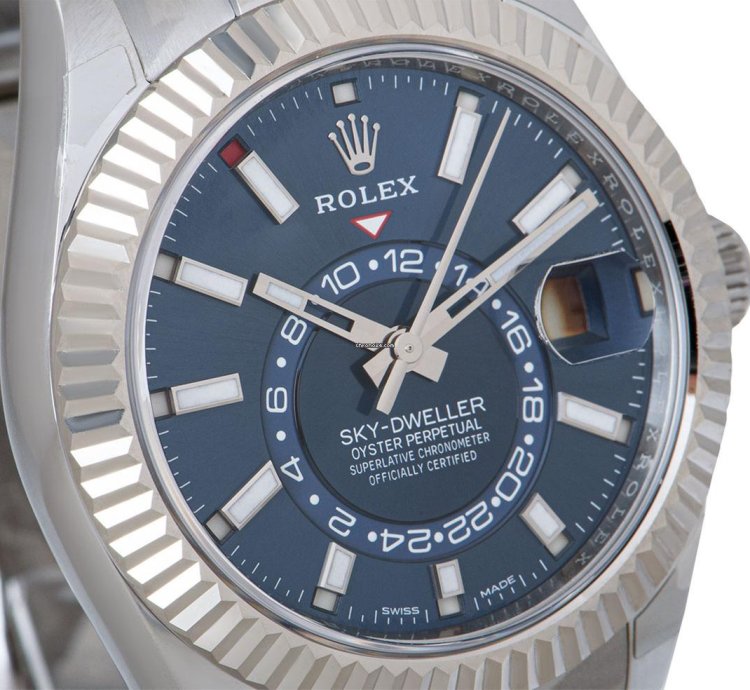 Rolex Sky-dweller Stainless Steel Bright Blue Dial 326934