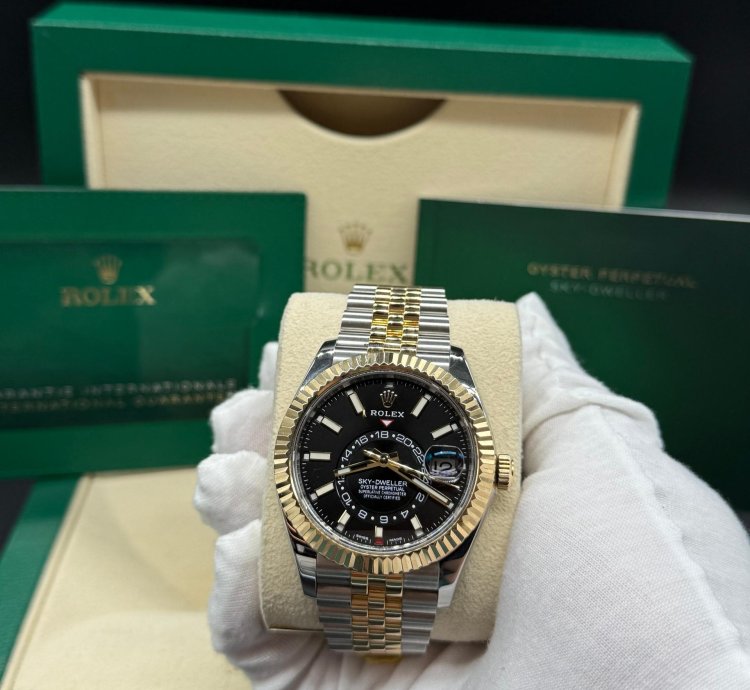 Rolex Sky-dweller Two Tone Jubilee Black Dial New 2023 336933