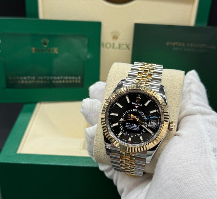 Rolex Sky-dweller Two Tone Jubilee Black Dial New 2023 336933