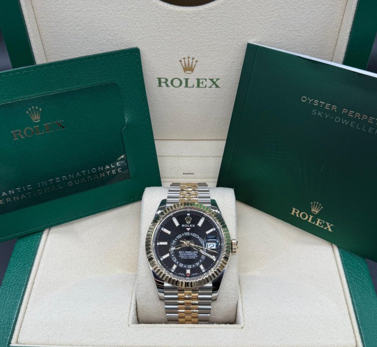 Rolex Sky-dweller Two Tone Jubilee Black Dial New 2023 336933