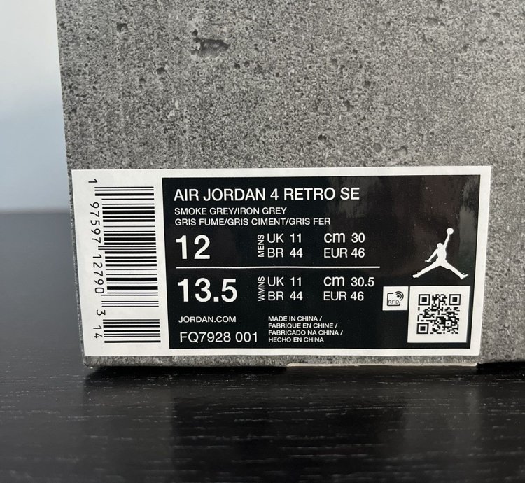 Jordan 4 Retro Se Wet Cement Us 12