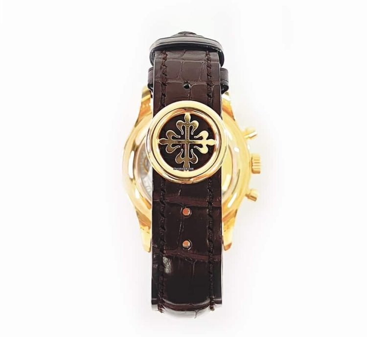 Patek Philippe Annual Calendar Chronograph 5960r-001 40mm Rose Gold With Brown Leather Watch Grey Dial 2010