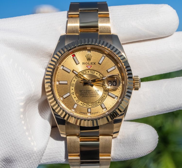 Rolex Sky-dweller Unworn 2024 Sky-dweller 42mm 336938 Champagne Dial