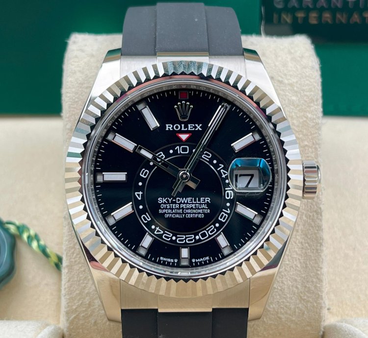 Rolex Sky-dweller Unworn Sky-dweller 42mm Black Dial White Gold Oysterflex 336239 Box Papers 2024