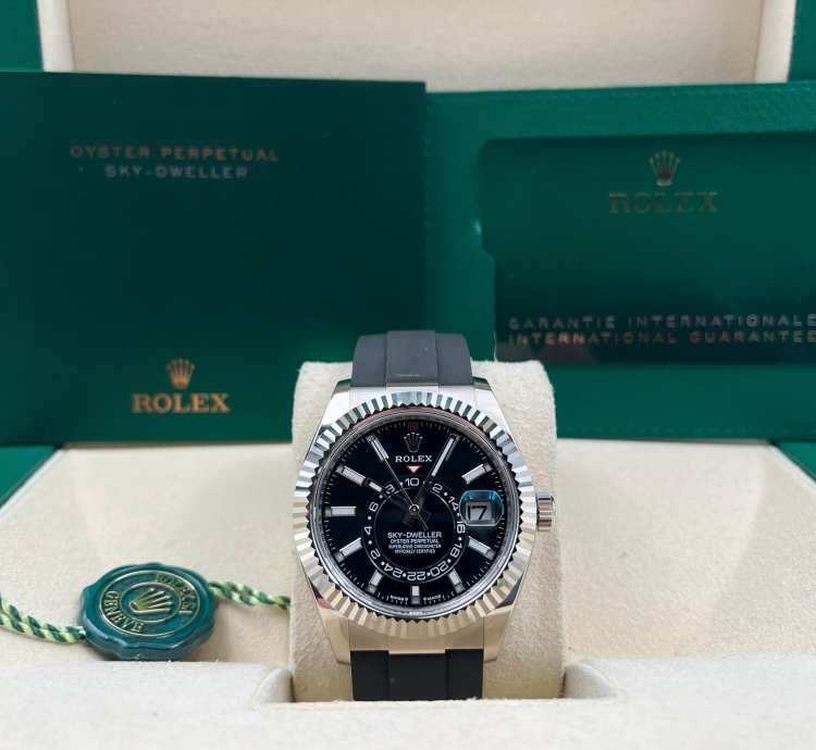 Rolex Sky-dweller Unworn Sky-dweller 42mm Black Dial White Gold Oysterflex 336239 Box Papers 2024