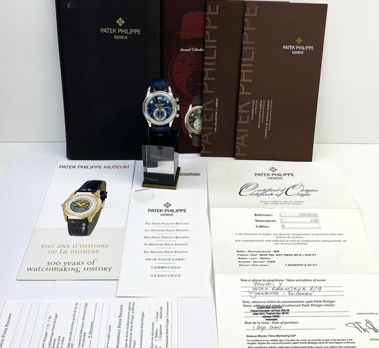 Patek Philippe Annual Calendar Chronograph Blue Dial 5960p-015