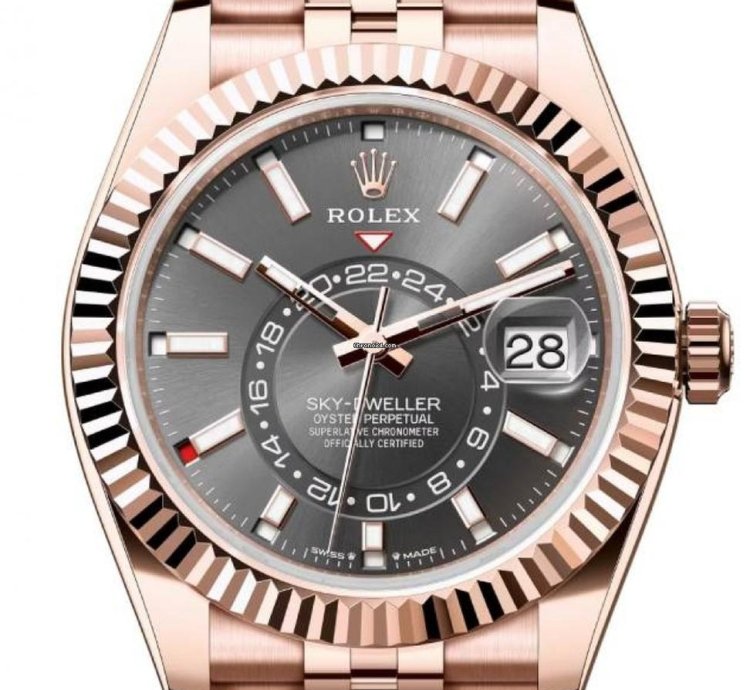 Rolex Sky-dweller Unworn Sky-dweller 42mm Rhodium Dial Rose Gold Jubilee Bracelet 336935 Box Papers 2024