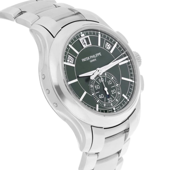 Patek Philippe Annual Calendar Chronograph Complications 5905 1a-001 Stainless Steel Watch Green Dial 2021