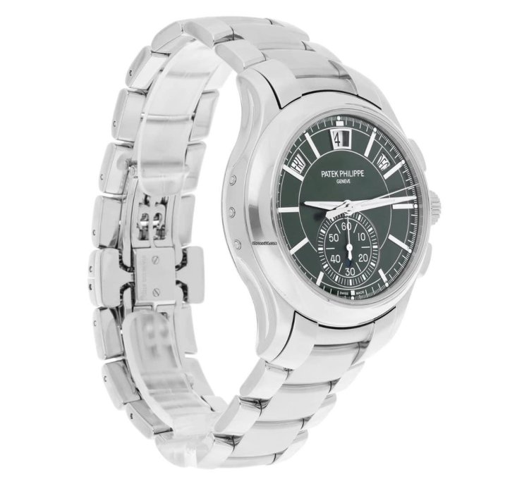 Patek Philippe Annual Calendar Chronograph Complications 5905 1a-001 Stainless Steel Watch Green Dial 2021