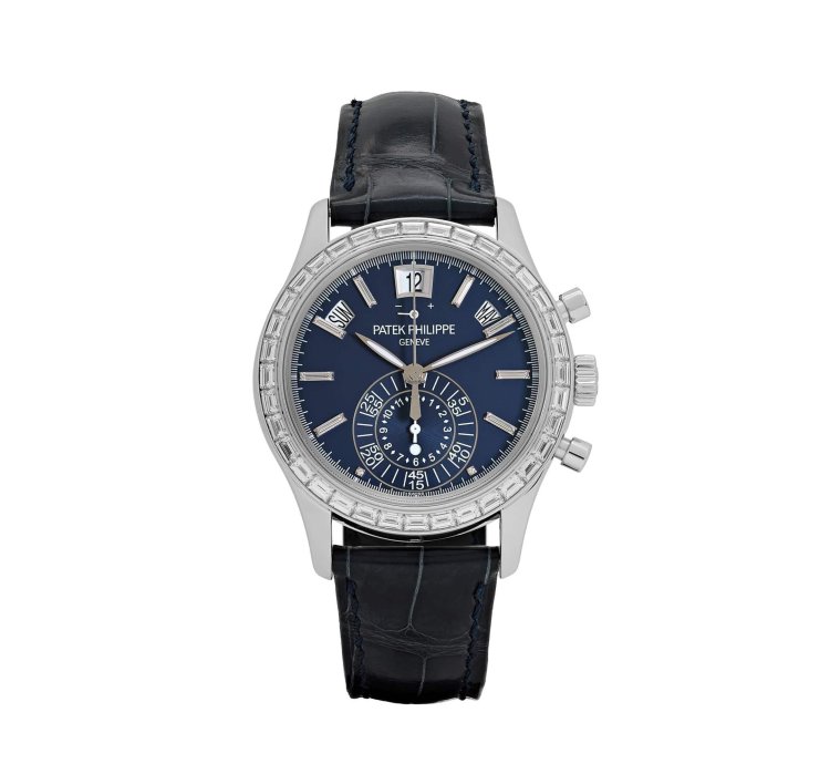 Patek Philippe Annual Calendar Chronograph Complications 5961p-001 Annual Calendar Platinum Baguette Blue Dial 2023
