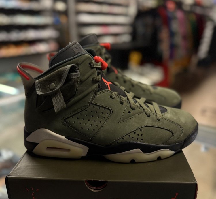 Jordan 6 Travis Scott Olive cn1084-200 Og Size 9