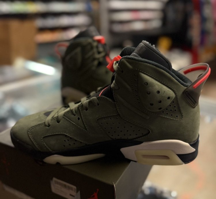 Jordan 6 Travis Scott Olive cn1084-200 Og Size 9