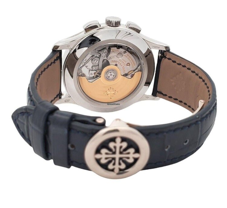 Patek Philippe Annual Calendar Chronograph Complications Annual Calendar Blue Baguette 5905p 001 Box Papers