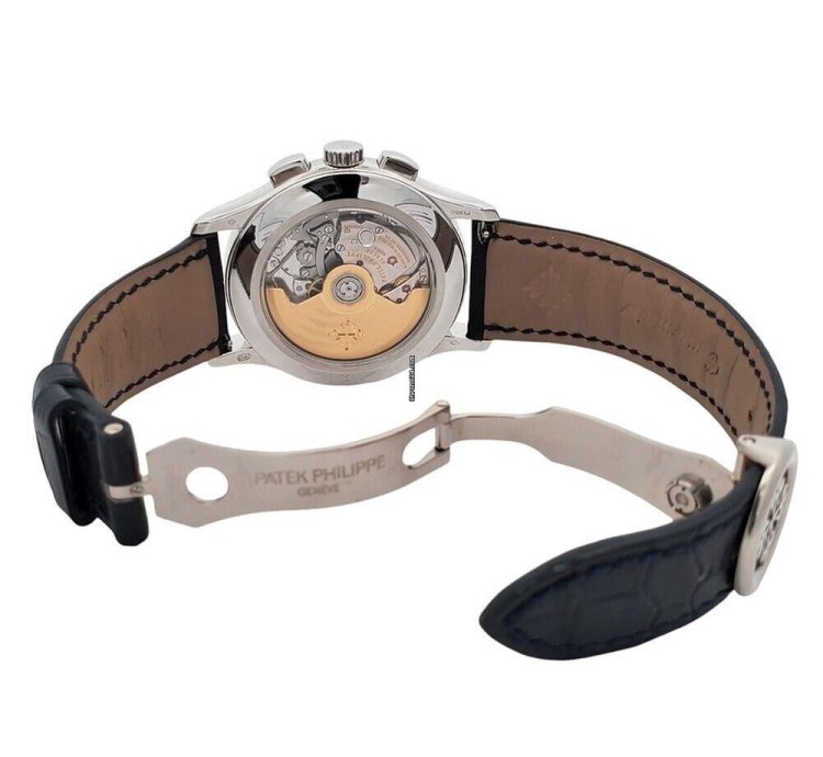 Patek Philippe Annual Calendar Chronograph Complications Annual Calendar Blue Baguette 5905p 001 Box Papers