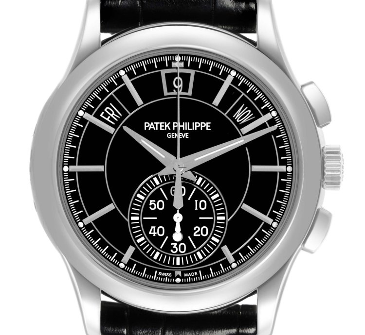 Patek Philippe Annual Calendar Chronograph Complications Annual Calendar Platinum Mens Watch 5905 Box Papers