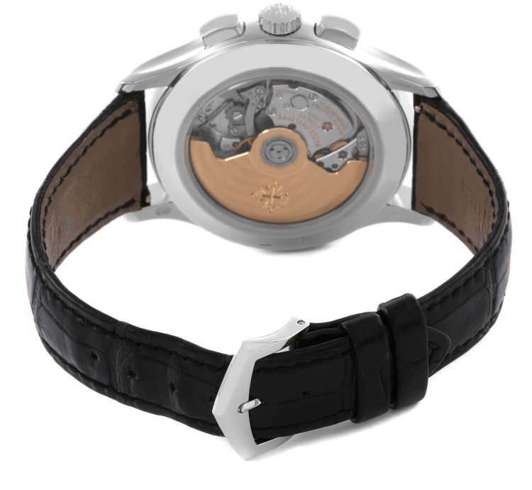 Patek Philippe Annual Calendar Chronograph Complications Annual Calendar Platinum Mens Watch 5905 Box Papers