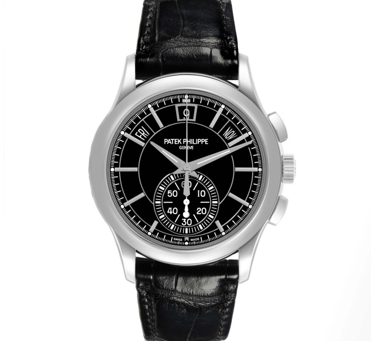 Patek Philippe Annual Calendar Chronograph Complications Annual Calendar Platinum Mens Watch 5905 Box Papers