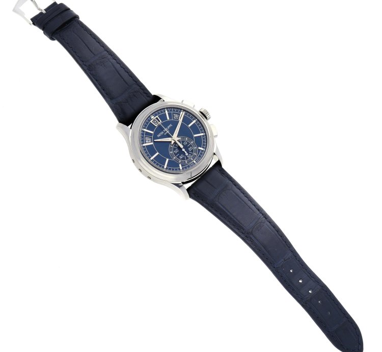 Patek Philippe Annual Calendar Chronograph Complications Annual Calendar Platinum Watch 5905 Box Papers