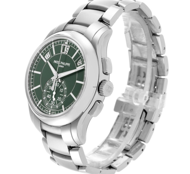 Patek Philippe Annual Calendar Chronograph Complications Annual Calendar Steel Mens Watch 5905 Box Papers