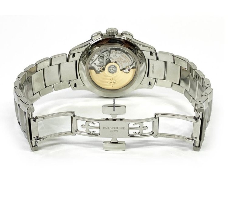 Patek Philippe Annual Calendar Chronograph Complications Stainless Steel Olive Green Dial 5905 1a-001