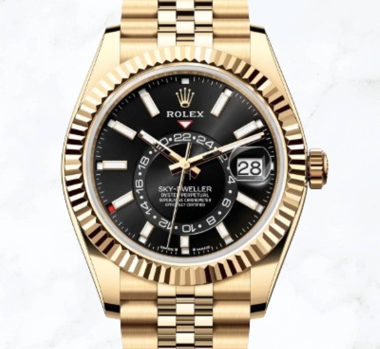 Rolex Sky-dweller Yellow Gold Black Dial 336938 new Unworn