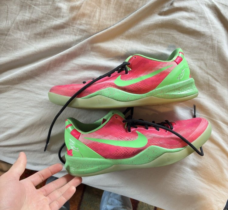 Kobe 8 Nike Id Size 10 Pink And Green
