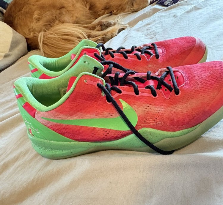 Kobe 8 Nike Id Size 10 Pink And Green