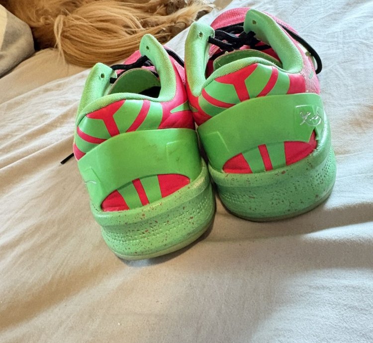 Kobe 8 Nike Id Size 10 Pink And Green