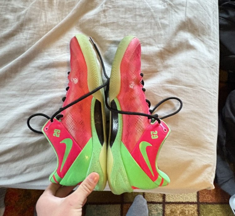 Kobe 8 Nike Id Size 10 Pink And Green