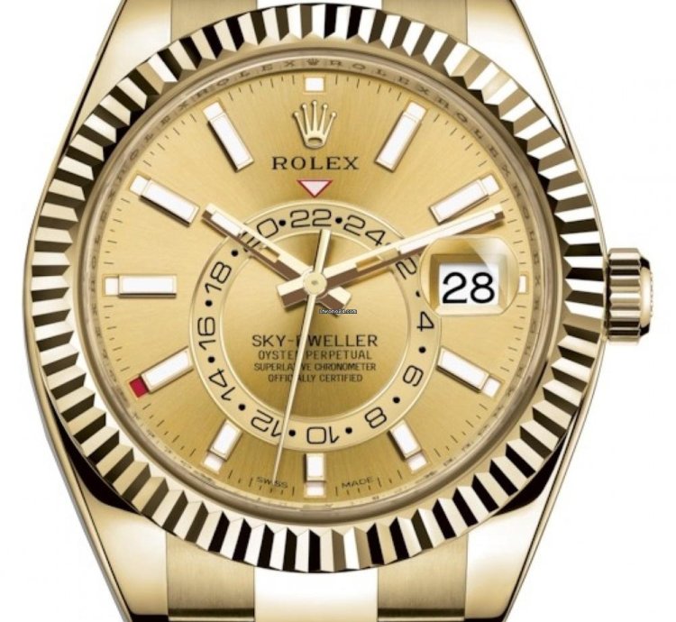 Rolex Sky-dweller Yellow Gold Champagne Dial 326938 2023