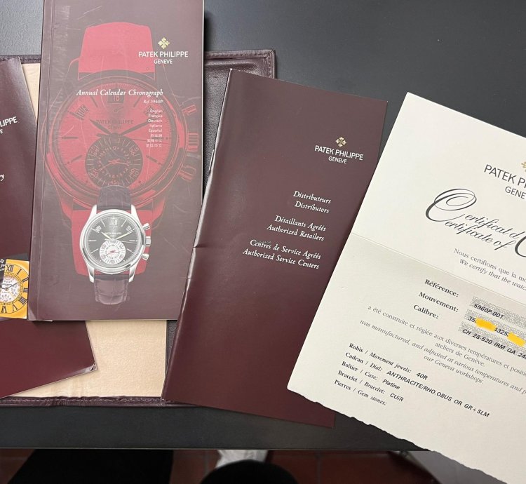 Patek Philippe Annual Calendar Chronograph Full Set Platino Platinum